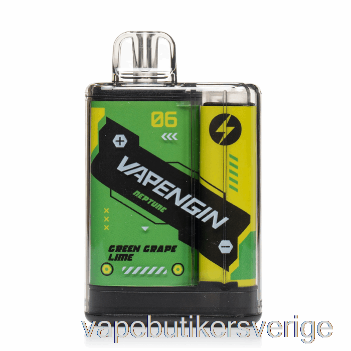 Vape Sverige Vapengin Neptune 8000 Engångs Grön Druva Lime